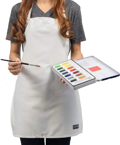 Miniatura 4 de Delantales blancos para niños, delantal de chef y arte para niños, ideal para cocinar, hornear, pintar o decorar fiestas, para hornear para niños