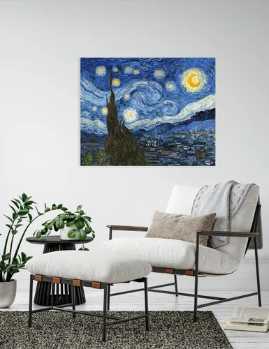 Miniatura 2 de Serie de pinturas de Vincent Van Gogh (favoritos). Reproducción de arte clásico de Van Gogh, impreso en lienzo Noche estrellada