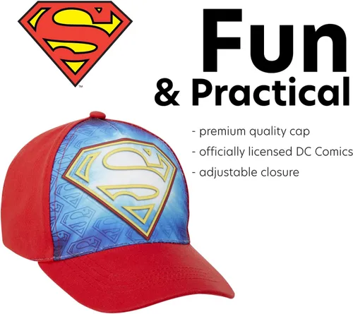 Miniatura 3 de DC Comics Boys' Super Hero Baseball Cap - 3D Superman, Batman, Justice League Hat (2T-7)