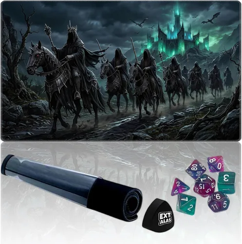 Miniatura 10 de Tapete MTG TCG -Incluye tubo de almacenamiento y 7 dados-¡Experimenta calidad de primer nivel y alfombrilla impermeable y antideslizante con bloqueo