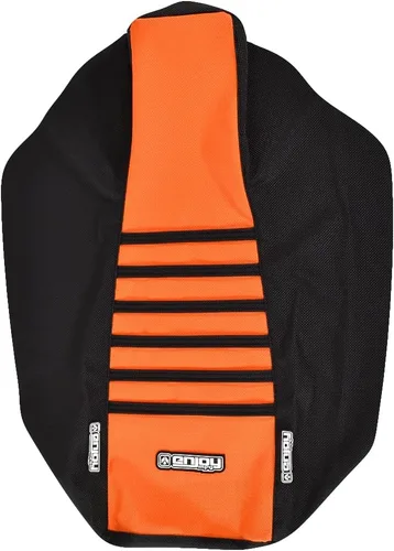 Miniatura 2 de Enjoy Mfg Funda de asiento acanalada con laterales negros/parte superior naranja/costillas negras, compatible con Yamaha Banshee (ATV) 1987-2006 #112