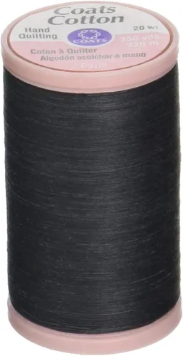 Coats&Clark S980-0900 - Hilo de algodón acolchado a mano, 350 yardas, color negro