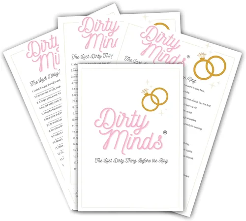 TDC Games Juegos de despedida de soltera Dirty Minds para adultos, juegos de despedida de soltera con pistas traviesas para 25 invitados, juegos