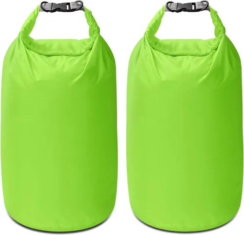 Miniatura 9 de Juego de bolsas secas, impermeables, pequeñas y ligeras, bolsas secas para tabla de remo, kayak, pesca, campamento (morado, 40L, 2 unidades)