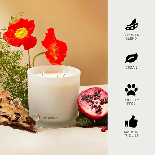 Miniatura 39 de Apotheke Velas perfumadas exclusivas para el hogar, lavanda Hinoki, 10.5 onzas, cera de soja, no tóxica, tarro grande blanco, velas de lujo regalos
