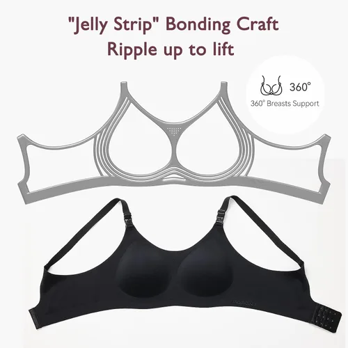 Miniatura 3 de Momcozy Sujetadores de lactancia para lactancia materna, FB016 Jelly Strip Support Comfort Maternity, brasier sin costuras sin costuras