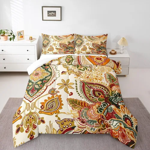 Miniatura 47 de Erosebridal - Juego de ropa de cama damascada negra para adultos, conjunto de edredón victoriano antiguo estilo barroco, tamaño queen, edredón Multi
