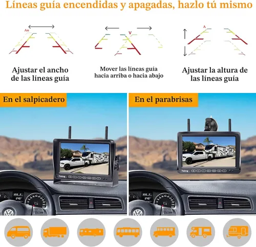 Miniatura 4 de Cámara de respaldo para RV inalámbrica plug and play: precableada para sistema Furrion, cámara de visión trasera de gran angular, grabación, visión
