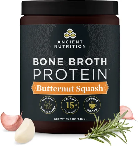 Miniatura 20 de Ancient Nutrition Proteína en polvo hecha de verdadero caldo de huesos, sabor chocolate, 20 g de proteína por porción, envase de 20 porciones