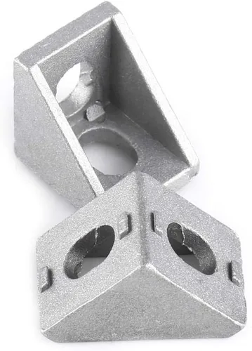 Miniatura 3 de 10 piezas 2020 soporte de esquina de aleación de aluminio en forma de L en ángulo recto para juntas de sujeción para el hogar Hardware de 0.787 x