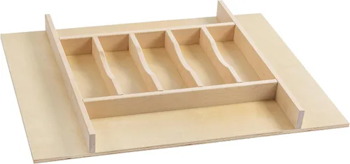 Miniatura 14 de WelFurGeer Organizador de cubiertos de madera premium para cajones de cocina, bandeja de utensilios para cajón de cocina, organizador de cajones