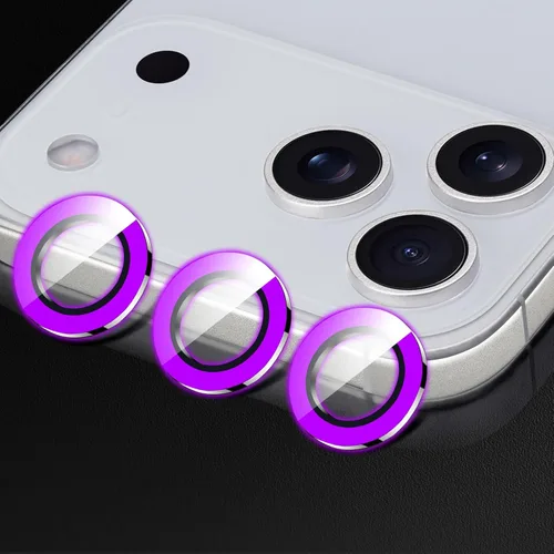 Miniatura 45 de Compatible con iPhone 11 Pro/11Pro Max/12 Pro Luminous Camera Lens Protector Ultra Thin Película de vidrio templado Protector de pantalla de cámara