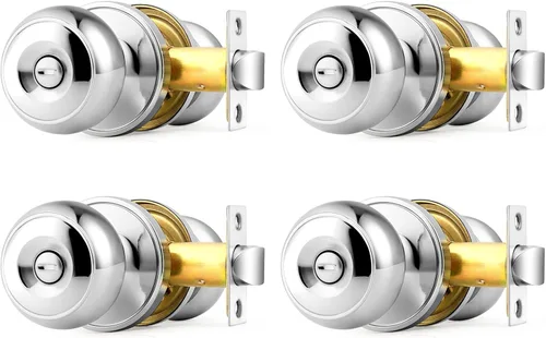Miniatura 65 de Probrico - Perillas de puerta de negro mate, manijas de puerta con cerradura y perilla, manijas de puerta interior sin llave para baño y dormitorio