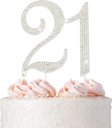 Miniatura 11 de Decoración para pastel 30 con strass de cristales premium. Monograma de número treinta, para cumpleaños o aniversario número 30