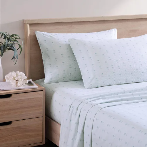 Miniatura 31 de Tommy Bahama - Juego de sábanas tamaño King, ropa de cama de percal 100% algodón con una sensación crujiente y fresca, sábanas con sábana bajera