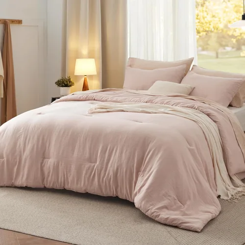 Miniatura 33 de Bedsure Juego edredón suave prelavado individual/individual XL, 365 días, cálido relleno alternativo GentleSoft™, 1 edredón ligero:68x88 pulgadas