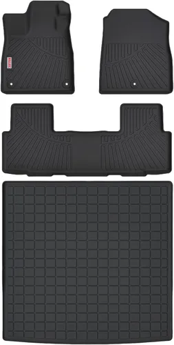 Miniatura 14 de Alfombrillas para Toyota Highlander 7 asientos 2014-2019, accesorios de protección para todo tipo de clima, juego completo de forros personalizados