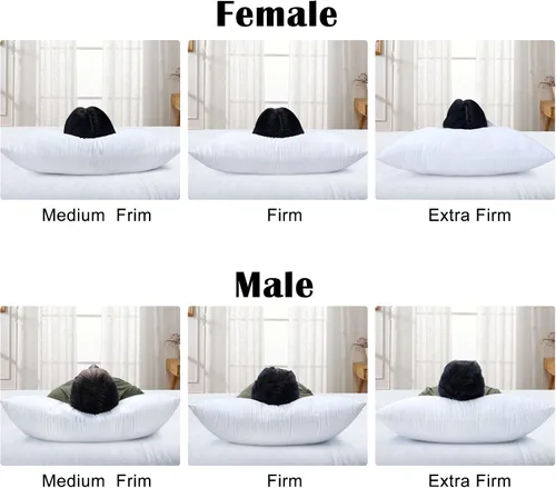 Miniatura 4 de Shatex Almohada extra firme tamaño King de 34 x 20 pulgadas, almohada de cama con inserto ajustable que proporciona un apoyo más fuerte