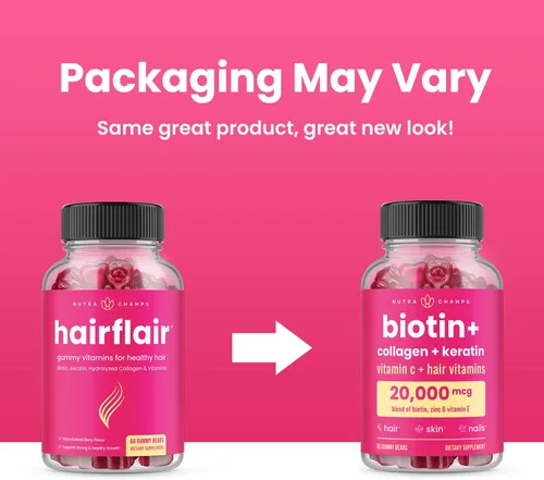 Miniatura 4 de NutraChamps Gomitas de biotina de 5000 mcg con colágeno, queratina y más – Vitaminas para la piel y las uñas para mujeres y hombres – Apoya el ciclo