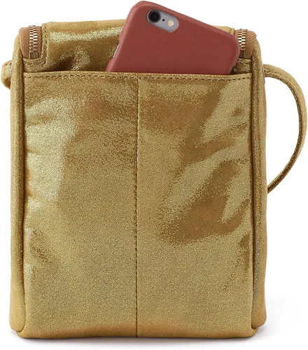 Miniatura 4 de HOBO Bolso elegante de helecho para mujer, estructura de cuero con cierre de cremallera superior, interior forrado impreso y bolsa de correa cruzada