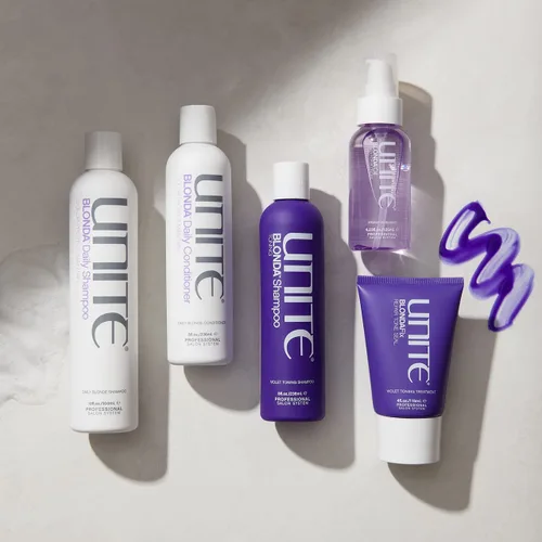 Miniatura 6 de UNITE Cabello - BLONDA Fix, Champú tonificante y acondicionador diario - Mascarilla tonificante - Para rubias 4 floz, 10 floz, 8 floz