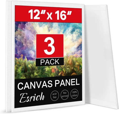 Miniatura 13 de ESRICH Lienzos para pintar de 8 x 10 pulgadas, paquete de 14 tableros de lienzo en blanco a granel, lienzo de algodón para pintura al óleo, acrílico