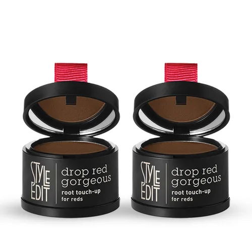 Miniatura 19 de Style Edit Polvo de retoque de raíz para cabello marrón claro Color de cabello para cubrir canas y raíces Polvo de línea capilar con infusión
