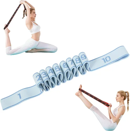 Miniatura 16 de Banda de resistencia de fitness para estiramiento y yoga, ejercicio de tirador de moda, bandas elásticas de ejercicio de 8/10 bucles para adultos