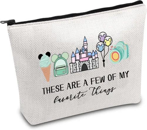 FOTAP Regalo de viaje de vacaciones, bolsa de cosméticos para fanáticos de cuentos de hadas, bolsa de cosméticos para ratón, viaje familiar,