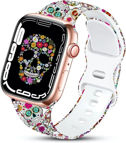 Miniatura 16 de Correa deportiva compatible con correas de Apple Watch de 1.93, 1.77, 1.73, 1.65, 1.61, 1.57, 1.49 y 1.45 pulgadas para mujeres, de silicona