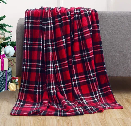 Miniatura 14 de Elegant Comfort Velvet Touch Ultra Lujosa Manta/Frazada de Vellón con Estampado Navideño de Vacaciones - 50 x 60 pulgadas, (Flor de Pascua), 50 x 60