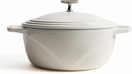 Miniatura 11 de Lodge USA Enamel - Horno Holandés de Hierro Fundido Esmaltado de 4.5 Qt - Utensilios de Cocina de Hierro Fundido - Olla Holandesa con Tapa