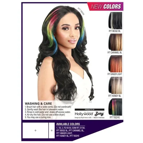 Miniatura 4 de Zury Sis - Peluca de mezcla de cabello humano 13x4 HD con encaje frontal - PM-FP LACE - NADIA (color: FS1B30)