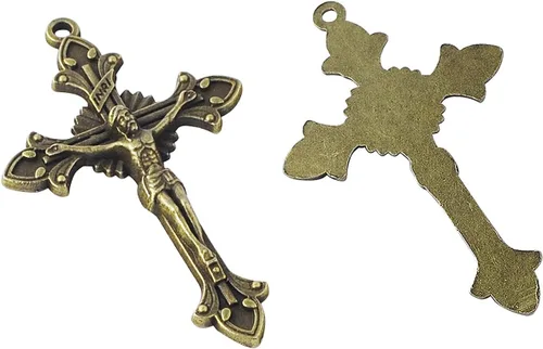 Miniatura 4 de 3 juegos de centro de mesa católico de la Virgen María y crucifijo de perdón para hacer rosario de bricolaje