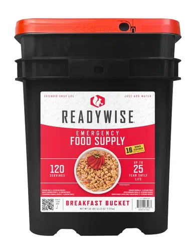 Miniatura 13 de ReadyWise Suministro de Alimentos de Emergencia - Cubo de Huevos en Polvo Liofilizados de 144 Porciones, Comidas Proteicas, Alimentos