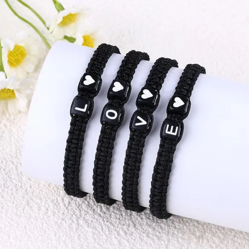 Miniatura 5 de Regalos para el día del padre, pulseras a juego para parejas, pulsera con letra inicial para hombres y mujeres, bonitos regalos de aniversario