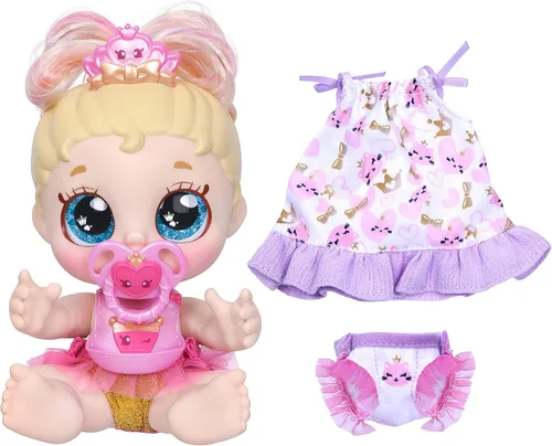 Miniatura 5 de Kindi Kids Aromática Sisters Pawsome Royal Family - Muñeca de Juego Preescolar de 10": Tiara Sparkles, Baby Kindi de 6.5": Teenie Tiara, y Kindi