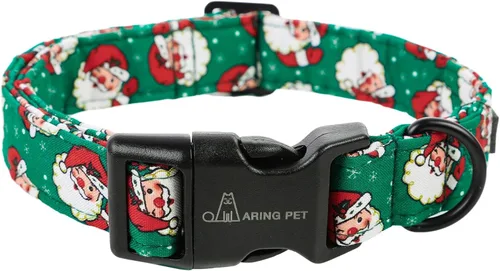 Miniatura 9 de ARING PET Collar de Navidad para perros, lindos collares de mascotas a cuadros rojos y negros con hebilla de liberación rápida para cachorros