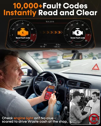 Miniatura 5 de Escáner OBD2 2 en 1 con probador de batería: códigos de motor de lectura y verificación clara de 1S + batería de prueba en 3 minutos - Herramienta