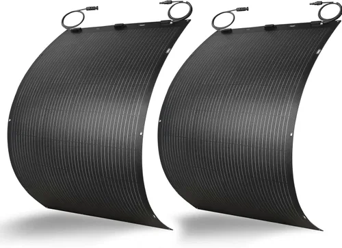 Miniatura 10 de Greenmagic Panel solar flexible de 200 W, 20 V, ultra delgado, ultra ligero, cargador fuera de la red para casas rodantes marinas cabina, furgoneta