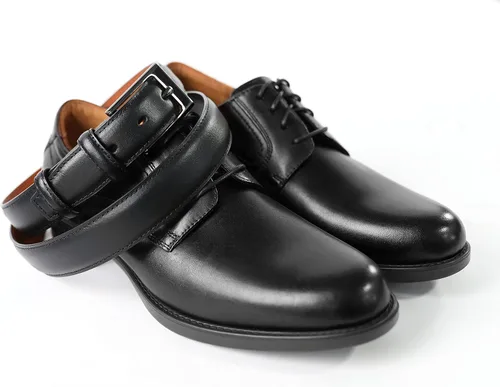 Miniatura 2 de CHAOREN Cinturón de vestir para hombre Cinturón de cuero genuino para hombres de 1 18 pulgadas formal compañero perfecto para zapatos de vestir