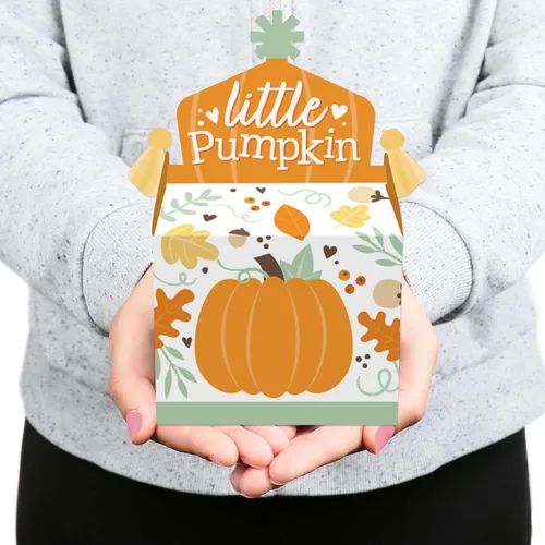 Miniatura 7 de Big Dot of Happiness Little Pumpkin - Caja de golosinas para fiestas – Fiesta de cumpleaños de otoño o baby shower – Juego de 12