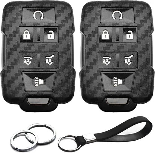 2 piezas compatibles con Chevy GMC - Funda para llavero para Chevrolet Silverado Equinox Tahoe Traverse Suburban GMC Acadia Yukon Sierra 1500 LD