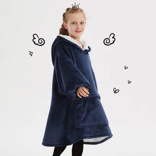 Miniatura 4 de KFUBUO Manta portátil con capucha de sherpa para niños, todos los patrones, sudadera de gran tamaño con bolsillo, regalos de cumpleaños para niñas
