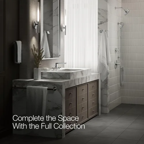 Miniatura 10 de Kohler 73060-3-CP Composed Grifo de lavabo de baño con asas cruzadas, 1.2 gpm, cromo pulido
