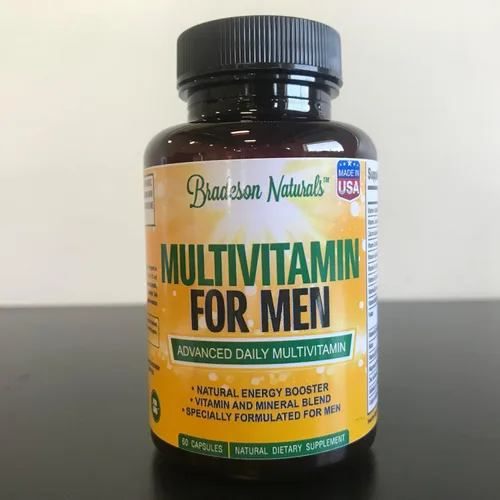 Miniatura 8 de Suplemento multivitamínico para hombres para energía, concentración y rendimiento. Vitaminas A, C, D, E y B12, zinc, calcio, magnesio y más. Multi