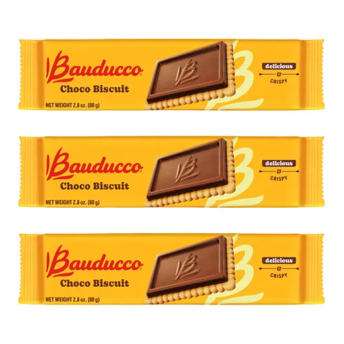 Miniatura 11 de Bauducco Galletas Choco Biscuit – Galletas crujientes cubiertas de chocolate, envueltas individualmente para aperitivos, postres y loncheras, 15.2