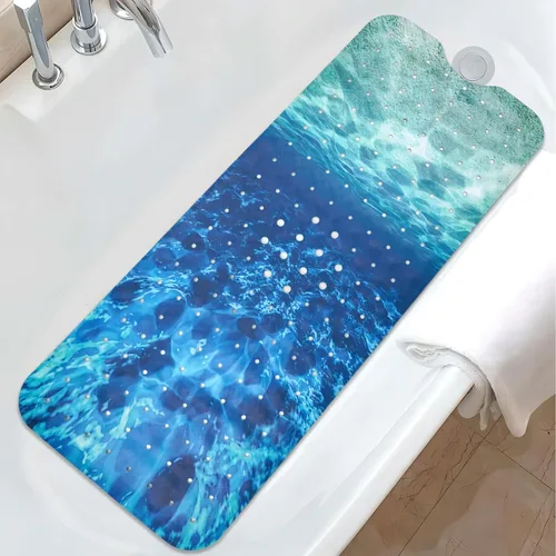 Miniatura 28 de Tapete de baño de sirena antideslizante, bonito tapete de baño de goma para bañera, tapete de baño para niños y niñas pequeñas, tapete de ducha