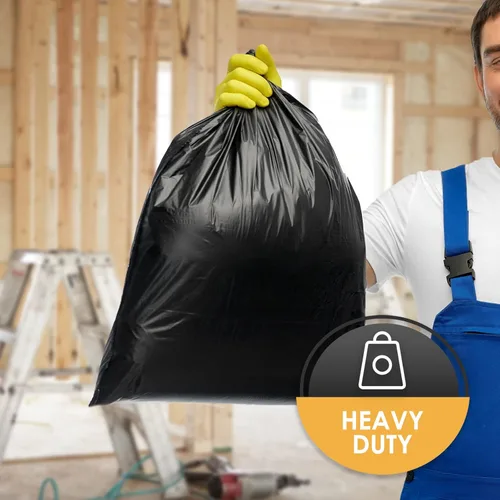 Miniatura 3 de PAMI Bolsas de basura resistentes para contratistas de 42 galones, resistentes a desgarros, hechas de 90% materiales reciclados