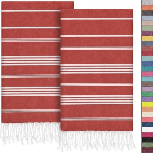 Miniatura 52 de EPHESUS TOWELS Toallas de Mano - Juego de 2 18" x 30" - Toalla de Mano Turca Decorativa para Baño, Cocina, Invitados, Cara, Cabello, Té, Paño